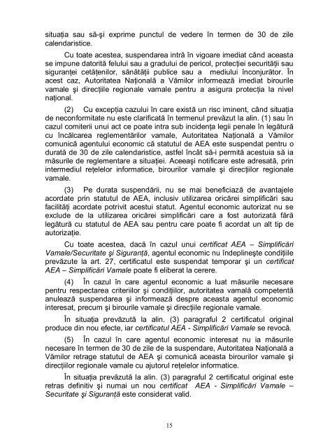 Regulamentul de aplicare a codului vamal al Romaniei ... - untrr
