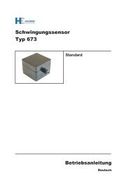 Schwingungssensor Typ 673 Achtung - Hauber-Elektronik GmbH