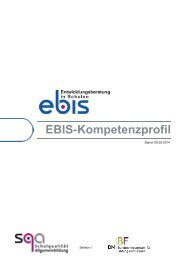 Das EBIS-Kompetenzprofil und der Aufruf zur ... - SQA