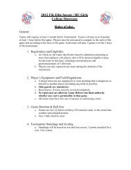 RULES OF PLAY - UK Elite Soccer