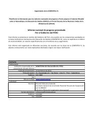 Informe Nacional de Marco de AcciÃ³n de BelÃ©m- CONFINTEA VI