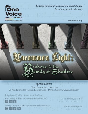 View concert notes - One Voice Mixed Chorus