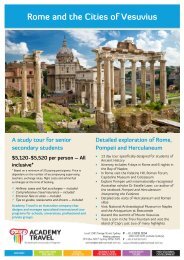 Download the itinerary for this tour (PDF) - School Tours - Academy ...