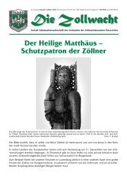 FrÃ¼hjahr 2009 - des Verbandes der Ã¶sterreichischen Zollwache