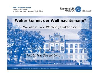 Woher kommt der Weihnachtsmann? - Kinder-Uni Rostock