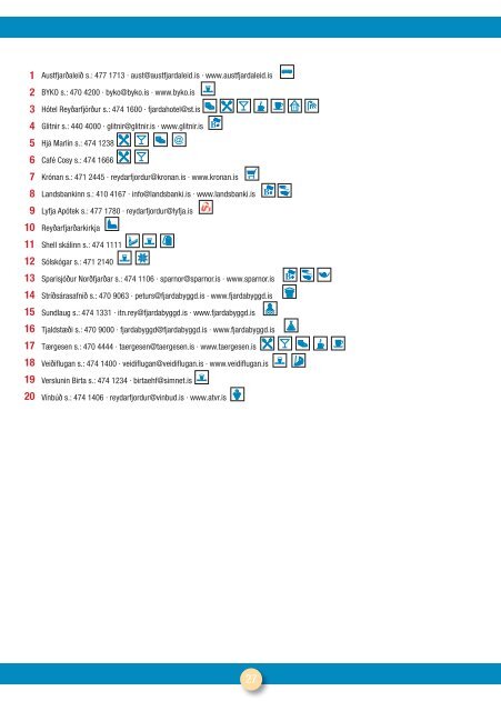 ÃjÃ³nustuskrÃ¡ - Service Directory - East Iceland