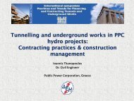Tunnelling and underground works in PPC hydro projects ...