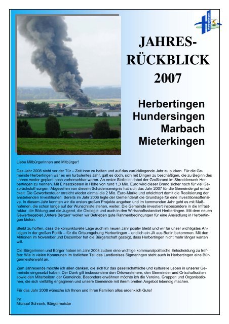 JAHRES- RÜCKBLICK 2007 - Herbertingen