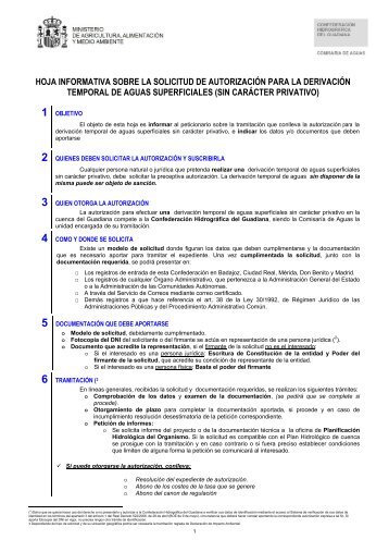 hoja informativa sobre la solicitud de autorizaciÃ³n para la derivaciÃ³n ...
