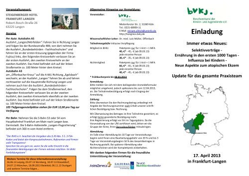 Flyer und Einladung - BVKJ Kongresse