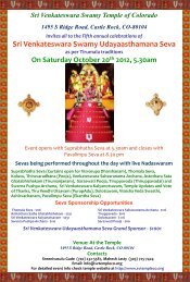 Sri Venkateswara Swamy Udayaasthamana Seva