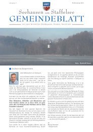 GEMEINDEBLATT - Seehausen am Staffelsee