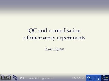 QC and normalisation of microarray experiments - BiGCaT
