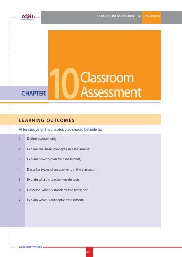 Classroom Assessment, Chapter 10