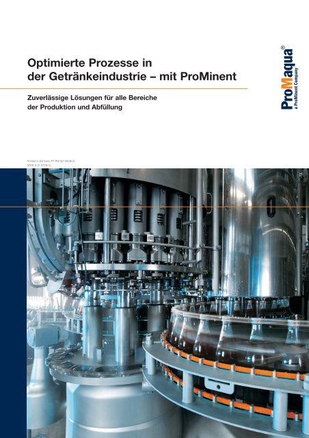 Optimierte Prozesse in der GetrÃ¤nkeindustrie - mit ProMinent [3.48 MB]