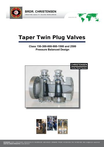 Taper Twin Plug Valves - Brdr. Christensen