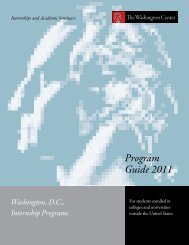 Internship Programs - The Washington Center