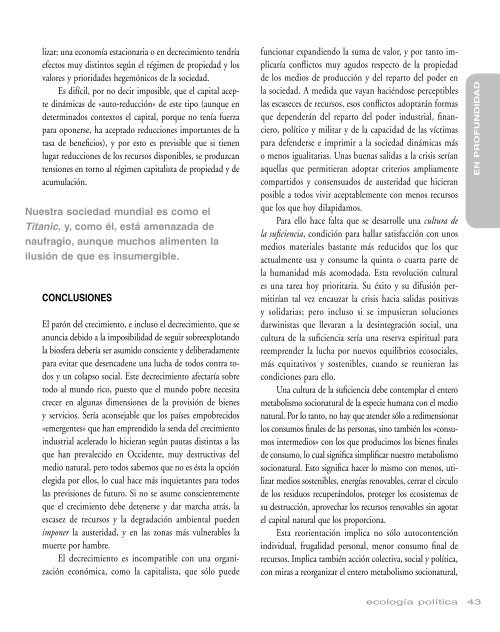 Decrecimiento Sostenible - EcologÃ­a PolÃ­tica