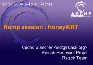 Rump session : HoneyWRT - Sid