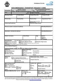 Non Emergency Booking Form