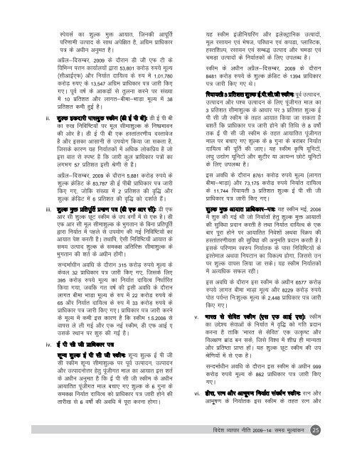 Annual Report 2009-10 (Hindi) - Directorate General of Foreign Trade