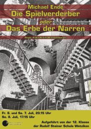 Die Spielverderber Das Erbe der Narren - Rudolf Steiner Schule ...