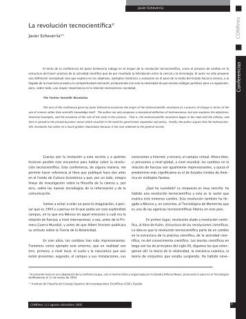 La revolución tecnocientífica* - Revista CONfines de Relaciones ...