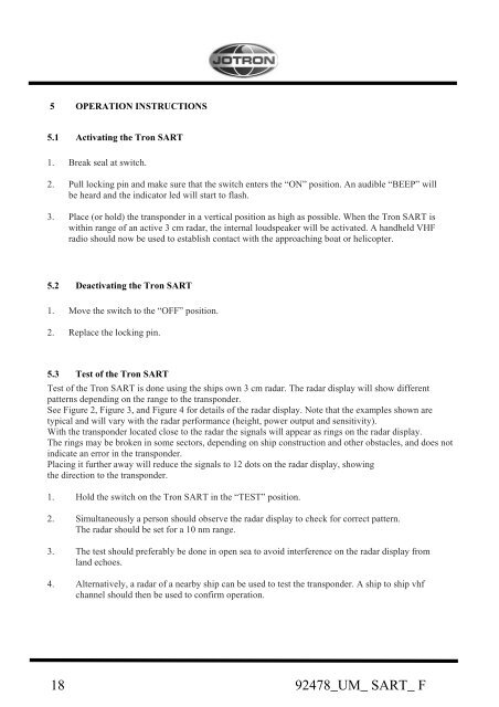 Users Manual Tron SART.pdf - Jotron