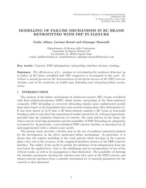 modelling of failure mechanisms in rc beams retrofitted with frp