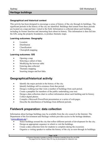GIS Worksheet 2 - Pearson Australia Media Resources