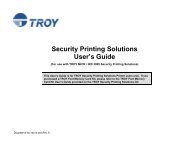 Security Printing Solutions User's Guide (50 ... - Troy Group, Inc.