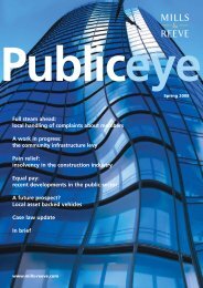 Public Eye - Spring 2008 - Mills & Reeve