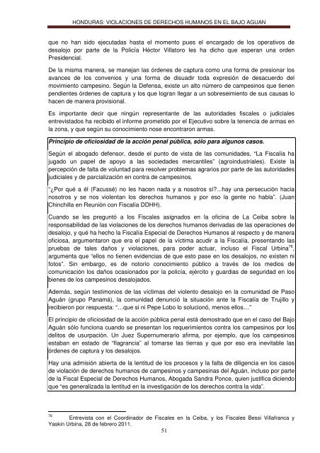 Honduras - Violaciones de Derechos Humanos en el Bajo ... - Cifca