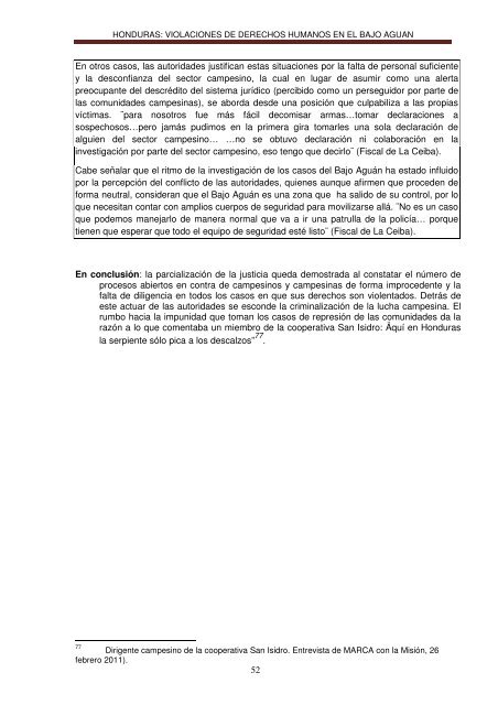 Honduras - Violaciones de Derechos Humanos en el Bajo ... - Cifca