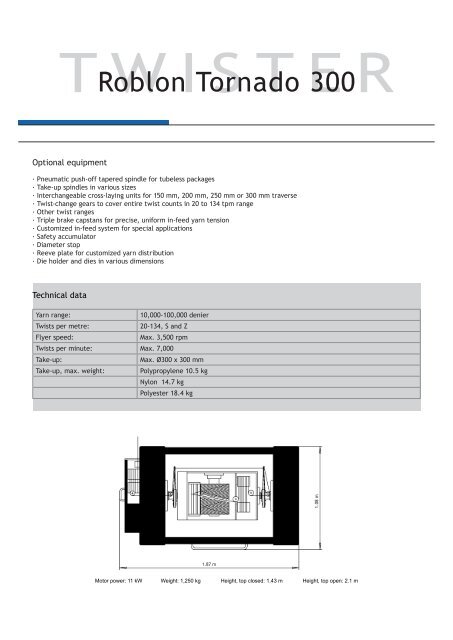 Roblon Tornado 300 Two-for-one Twister - HGMA Wulf GmbH