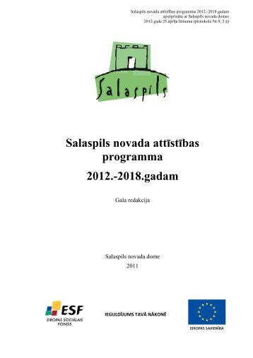 Salaspils novada attÄ«stÄ«bas programma 2012.-2018.gadam - RÄ«gas ...