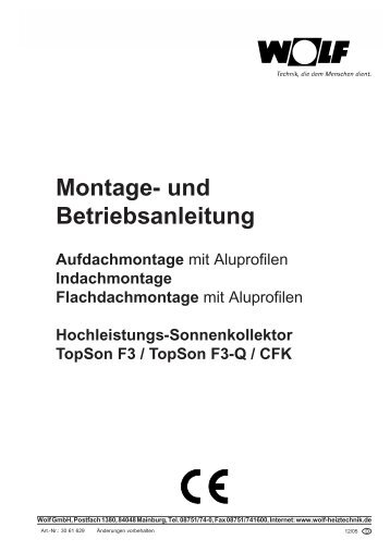 Montage- und Betriebsanleitung