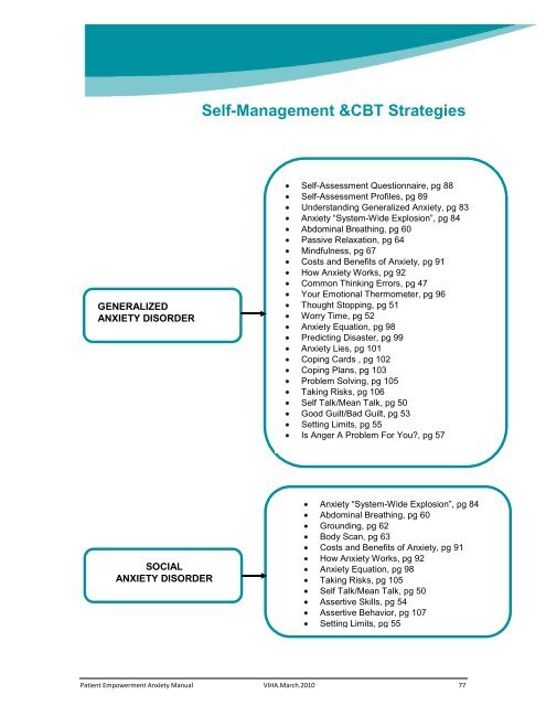 Anxiety Addendum - GPSC