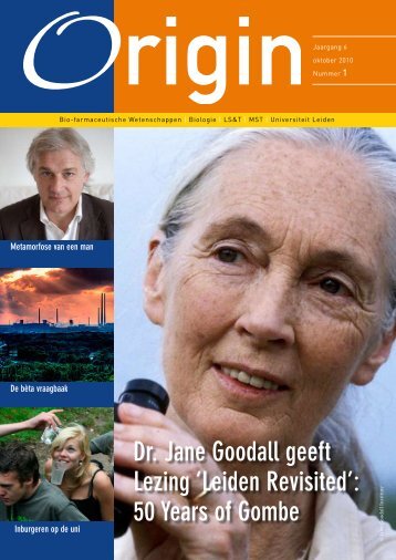 Dr. Jane Goodall geeft Lezing 'Leiden Revisited': 50 Years of Gombe