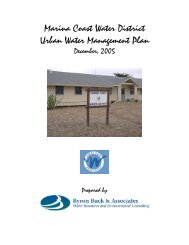 Marina Coast Water District Urban Water Management Plan