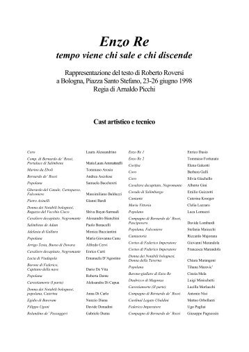 Enzo Re - Cast artistico e tecnico.pdf - Genus Bononiae