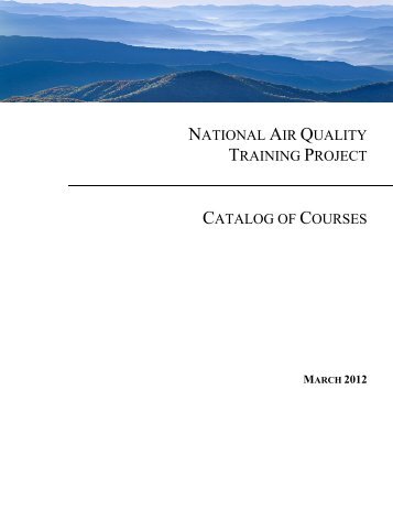 national air quality training project catalog of courses - MARAMA