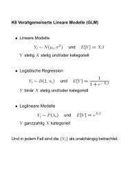 K6 Verallgemeinerte Lineare Modelle (GLM) â¢ Lineare Modelle Yi ...
