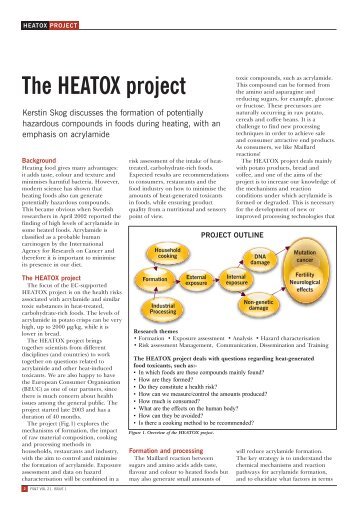 The HEATOX project - World Food Science