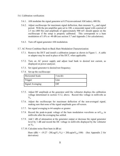 Test Procedure for Hum Modulation - SCTE