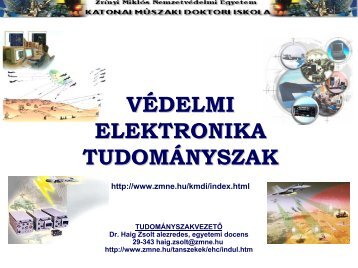 Védelmi elektronika (Dr. Haig Zsolt előadása, 6696 KB)