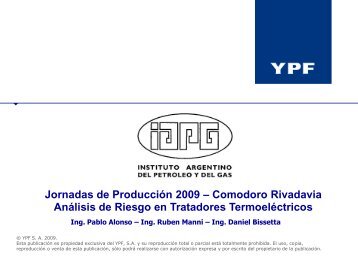 Análisis de riesgo en tratadores termoeléctricos - Instituto Argentino ...