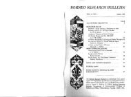 Borneo Research Bulletin