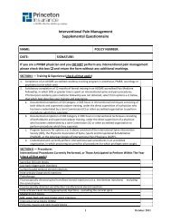 Interventional Pain Management Supplemental Questionnaire