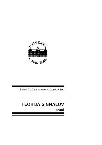 TEORIJA SIGNALOV - Laboratorij za obdelavo signalov in daljinska ...